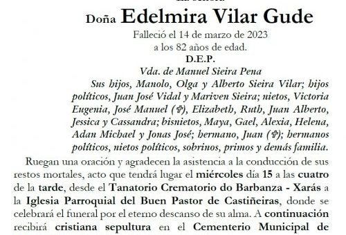 Vilar Gude, Edelmira