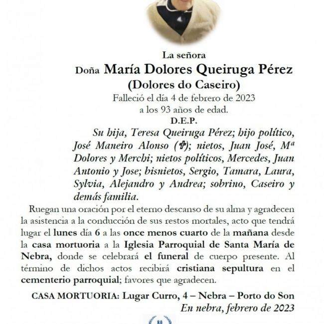 Queiruga Pérez, María Dolores