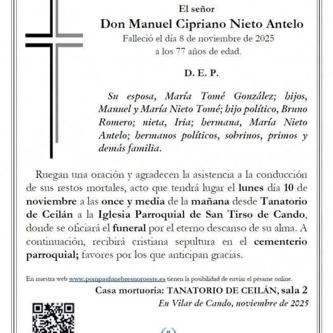 Manuel Cipriano Nieto Antelo