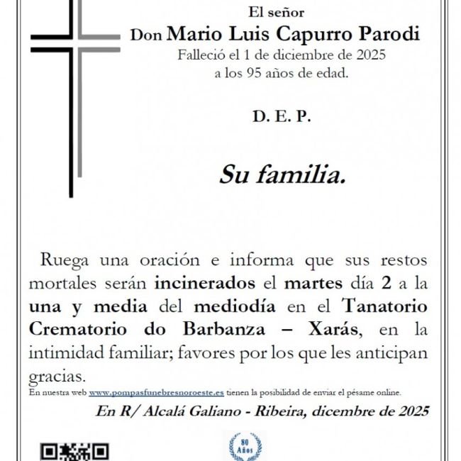 Capurro Parodi, Mario Luis