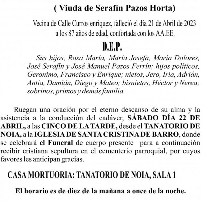 22 ESQUELA Maria Orfelina