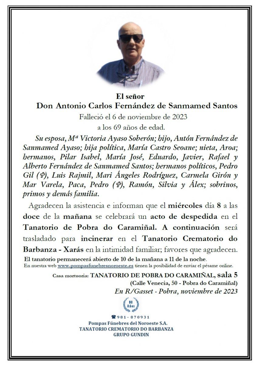 Fernandez de Sanmamed Santos, Antonio Carlos