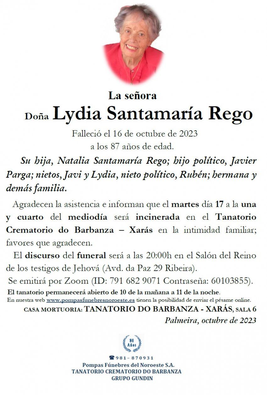 Santamaria Rego,Lidia