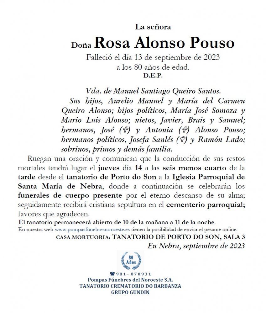 Alonso Pouso, Rosa
