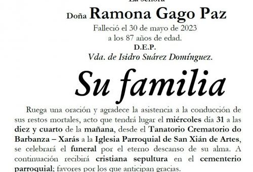 Gago Paz, Ramona