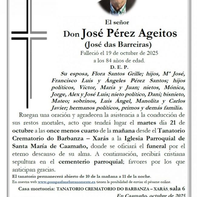 Perez Ageitos, Jose Perez Ageitos, Jose