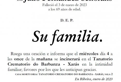Fernandez Señorans, Julio