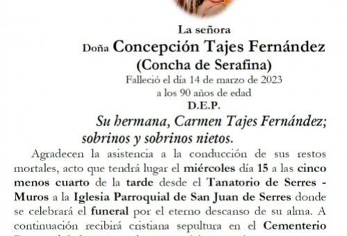 Tajes Fernández, Concepción