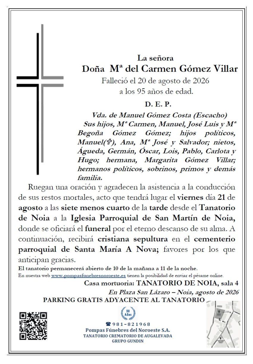 Gomez Villar, Mª del Carmen