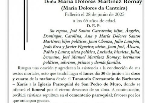 MARIA DOLORES MARTINEZ ROMAY