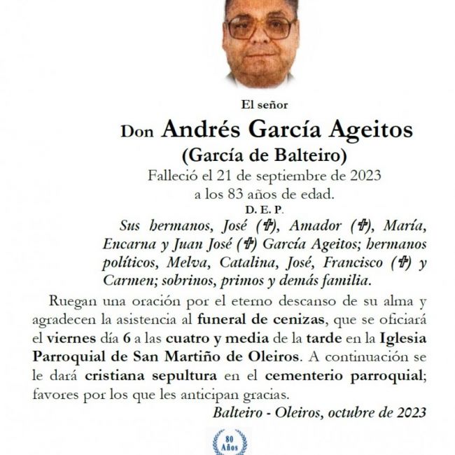 Garcia Ageitos, Andres